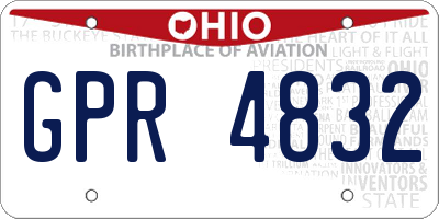 OH license plate GPR4832