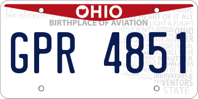 OH license plate GPR4851