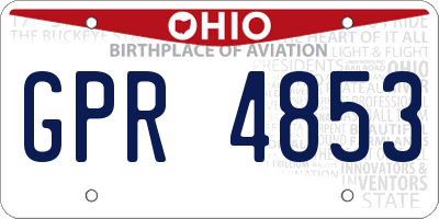 OH license plate GPR4853