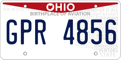 OH license plate GPR4856