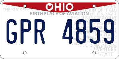 OH license plate GPR4859