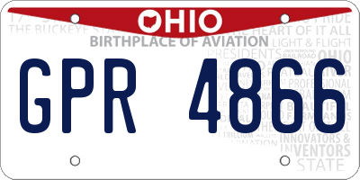 OH license plate GPR4866