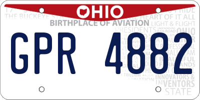 OH license plate GPR4882