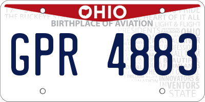OH license plate GPR4883