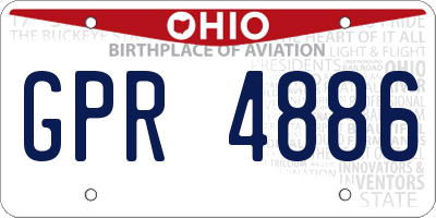 OH license plate GPR4886