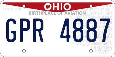 OH license plate GPR4887