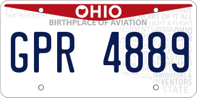 OH license plate GPR4889