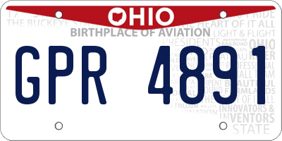 OH license plate GPR4891