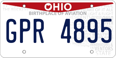 OH license plate GPR4895