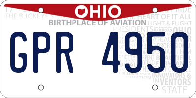 OH license plate GPR4950