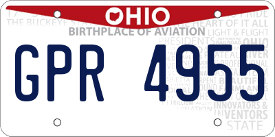 OH license plate GPR4955