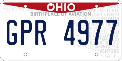 OH license plate GPR4977