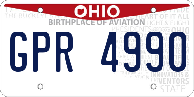 OH license plate GPR4990