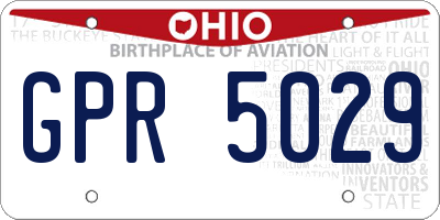 OH license plate GPR5029