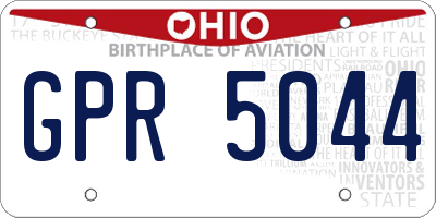 OH license plate GPR5044