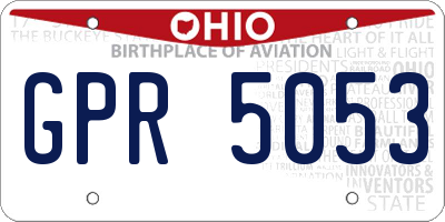 OH license plate GPR5053
