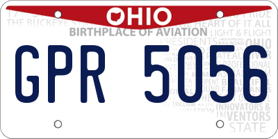 OH license plate GPR5056