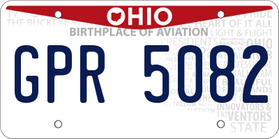 OH license plate GPR5082