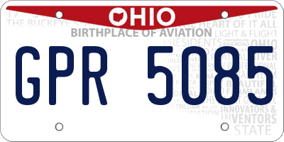 OH license plate GPR5085