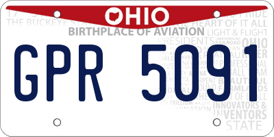 OH license plate GPR5091