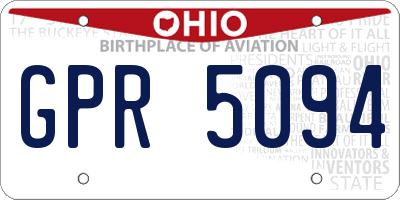 OH license plate GPR5094