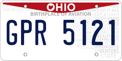 OH license plate GPR5121