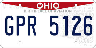 OH license plate GPR5126