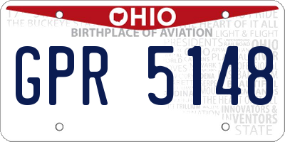OH license plate GPR5148