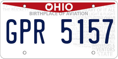 OH license plate GPR5157