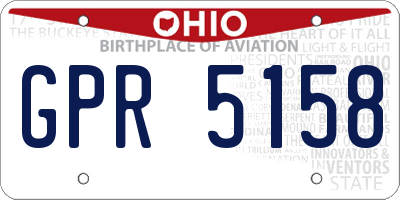 OH license plate GPR5158