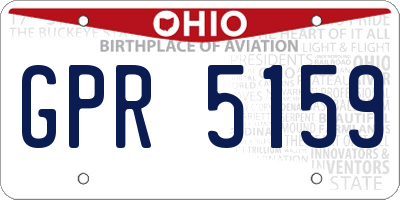 OH license plate GPR5159
