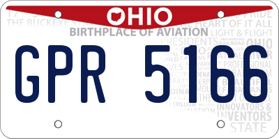 OH license plate GPR5166