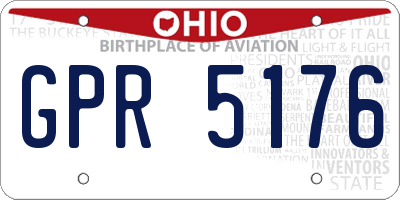 OH license plate GPR5176
