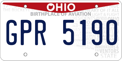OH license plate GPR5190