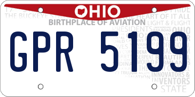 OH license plate GPR5199