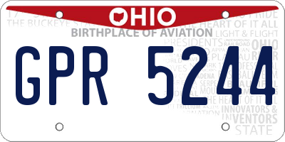OH license plate GPR5244