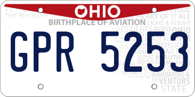 OH license plate GPR5253