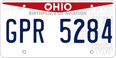 OH license plate GPR5284
