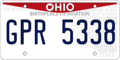OH license plate GPR5338