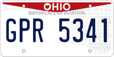 OH license plate GPR5341
