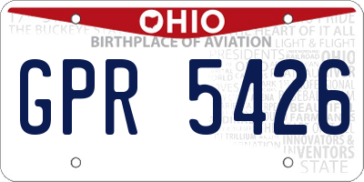 OH license plate GPR5426