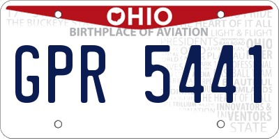 OH license plate GPR5441