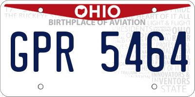 OH license plate GPR5464