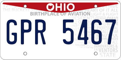 OH license plate GPR5467