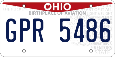OH license plate GPR5486