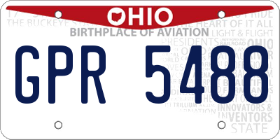 OH license plate GPR5488
