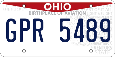OH license plate GPR5489