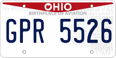 OH license plate GPR5526