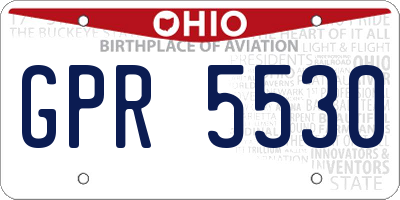 OH license plate GPR5530