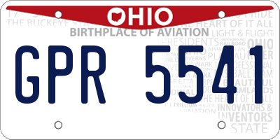 OH license plate GPR5541